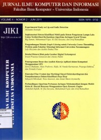 Jurnal ilmu komputer dan informasi : journal of computer science and information (Jurnal vol. 3, no. 1, tahun 2010)