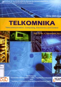 Telkomnika : telecomunication, computing, electronics and control (Jurnal vol. 15, no. 4, tahun 2017)