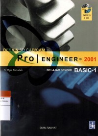 Image of Desain 3d dengan pro/engineer 2001 : basic 1