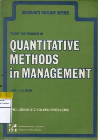 Theory and problem of quantitative methods in management